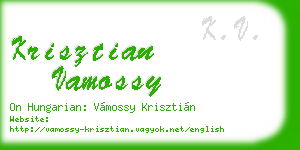 krisztian vamossy business card