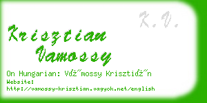 krisztian vamossy business card